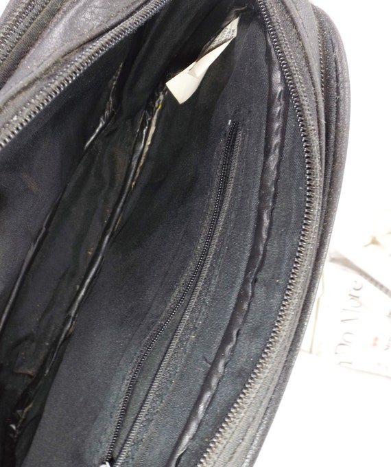 Black Leather Patchwork Shoulder Bag - image 6