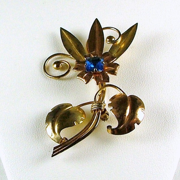 HARRY ISKIN Brooch Yellow & Rose Gold 10K GF ca. 1930-1953