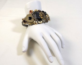 OOAK Upcycled from Vintage Steampunk Cuff Bracelet