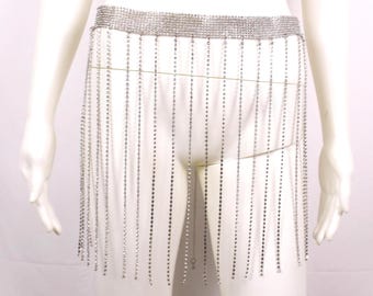 Rhinestone Fringe Festival Belt (adjustable) -- Idalia - Etsy display picture 1