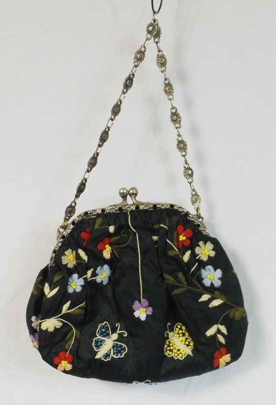 CHRISTIANA Beaded and Embroidered Silk Handbag - image 2