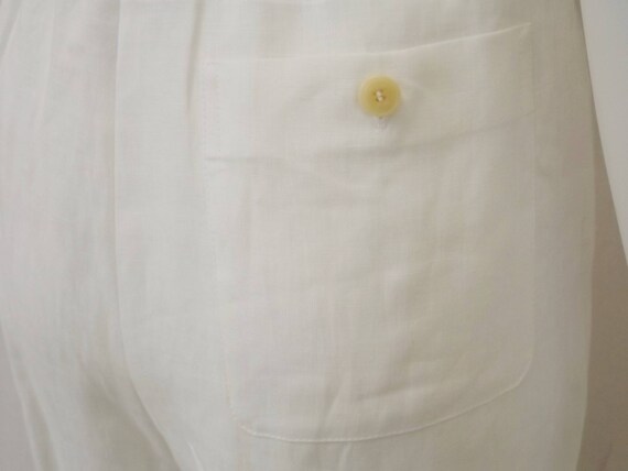 ESCADA White Linen Pants Size Medium M - image 4