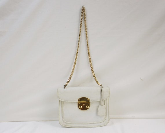 NETTIE ROSENSTEIN White Ostrich Shoulder Bag Purse Etsy