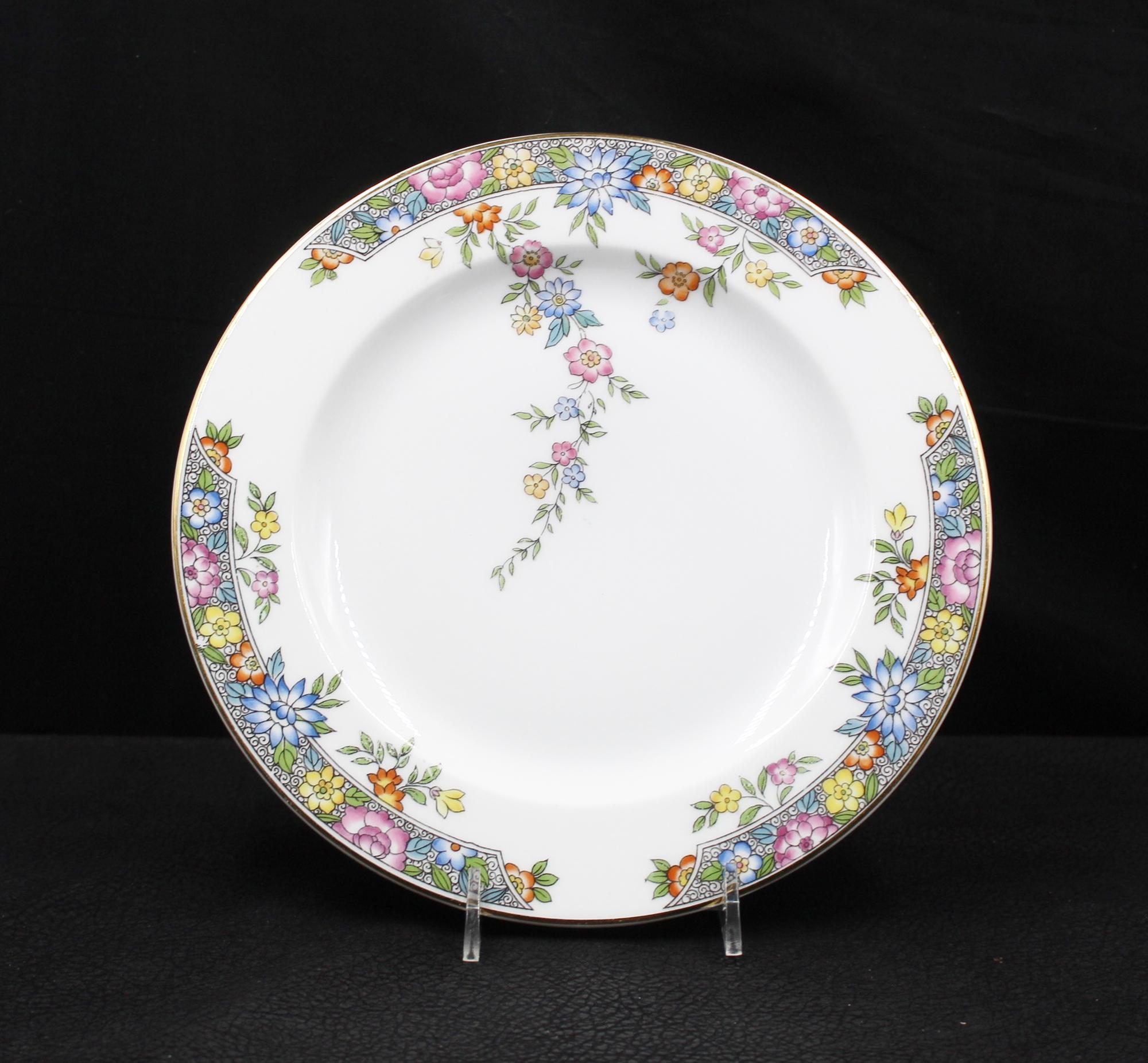 Ca. 1925-39 HUTSCHENREUTHER Selb Vernon Pattern Salad Plate 8-1/2