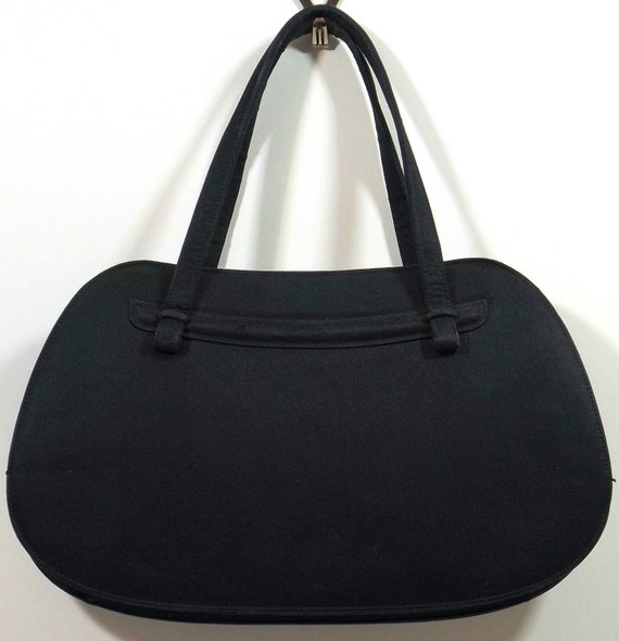 NETTIE ROSENSTEIN Black Silk Handbag - image 2