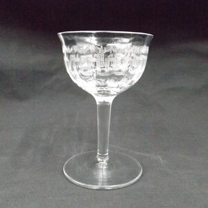 ca. 1909 FOSTORIA Greek Optic Liquor Cocktail Glass