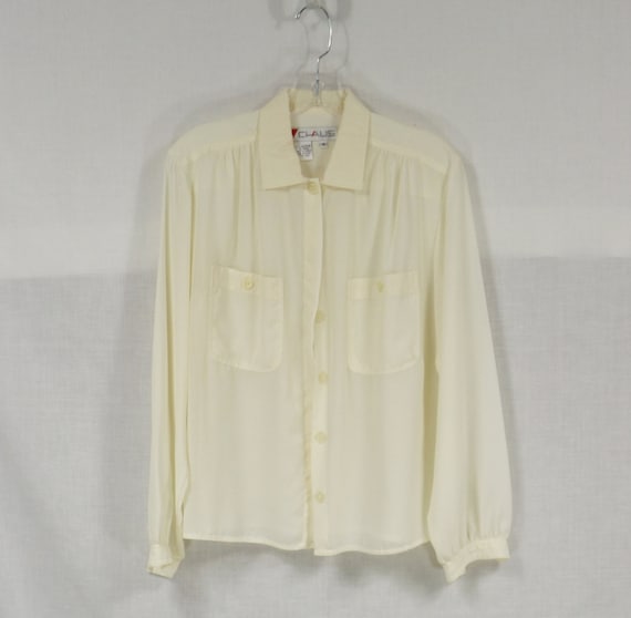 chaus roll tab blouse