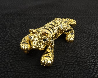 Bold Big Cat Tiger Brooch