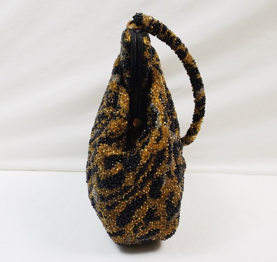NETTIE ROSENSTEIN  Beaded Tiger Print Handbag - image 5