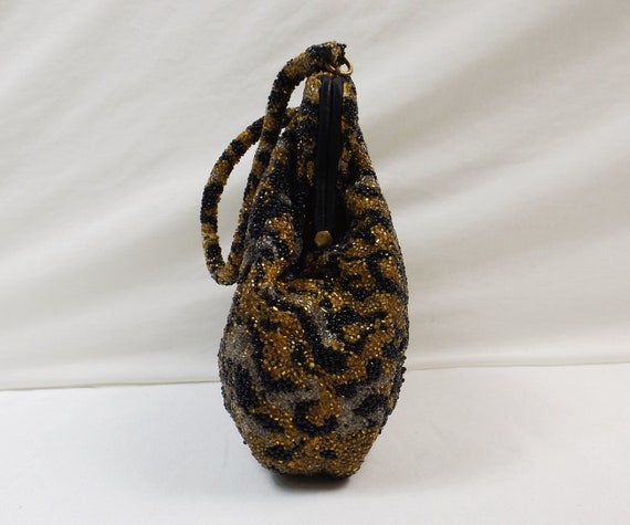 NETTIE ROSENSTEIN  Beaded Tiger Print Handbag - image 3