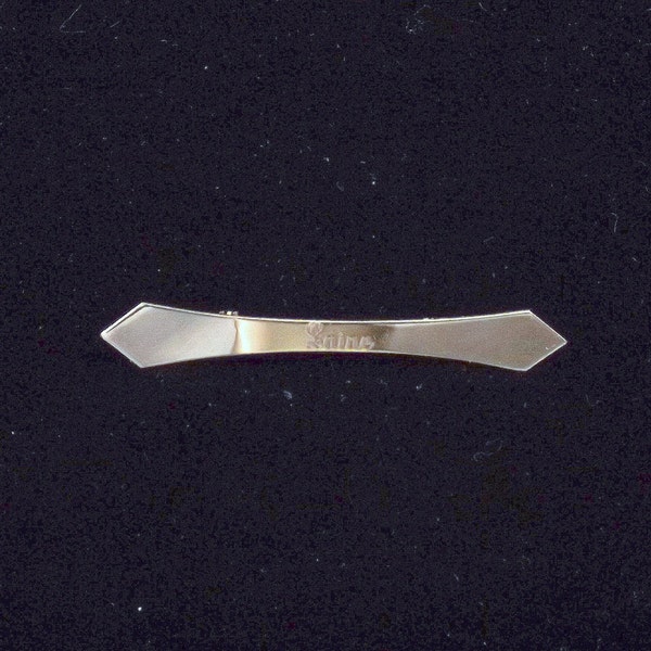 Silver Tone Bar Pin Engraved with Name Laine