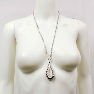MONET Silver Tone Pendant Necklace