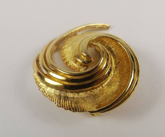 SPHINX Gold Tone Swirl Brooch - image 2