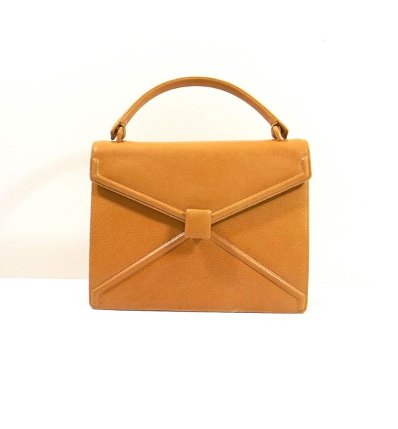 NETTIE ROSENSTEIN Camel Leather Handbag