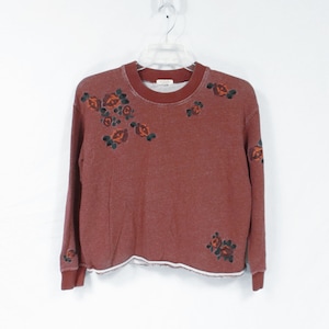 MADEWELL Cutoff Embroidered Sweatshirt US Size Large L