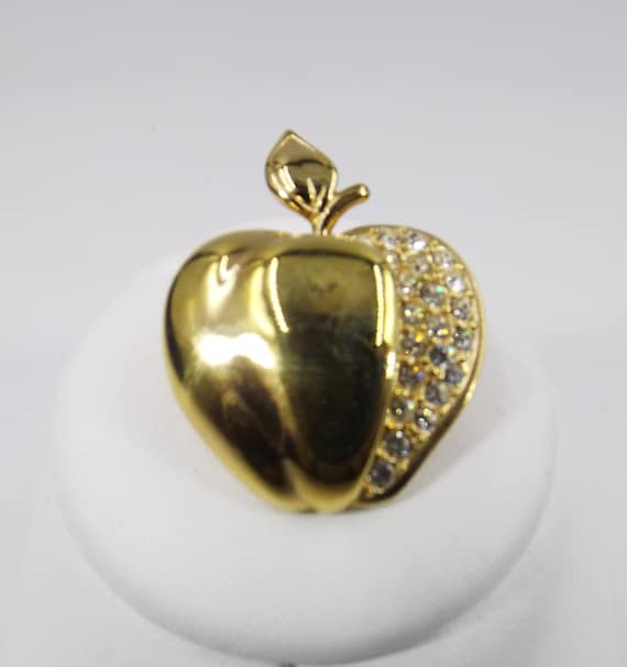 KREMENTZ Apple Brooch - image 1