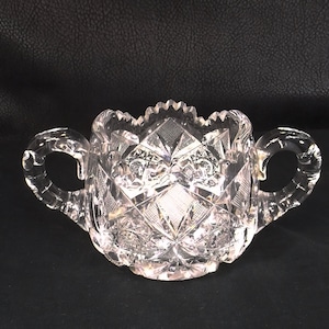 American Brilliant Period ABP Sugar Bowl with Hobstars