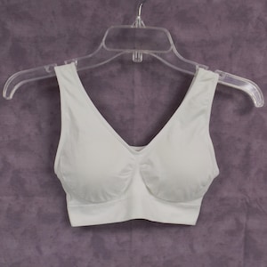 White Sports Bra Size Large L 