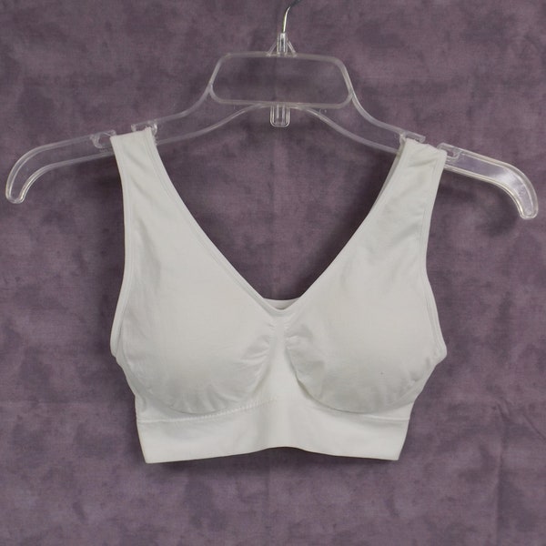 White Sports Bra Size Large L