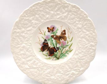 1962 ROYAL CAULDON-BRISTOL England, Luncheon Plate, Schmetterlinge der Welt, 23 cm