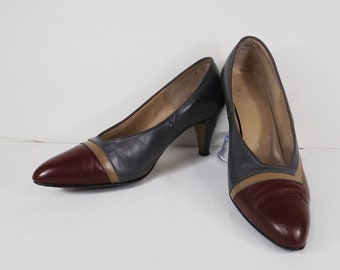 ANDIAMO Tri-Color Leder Pumps US Größe 6 M