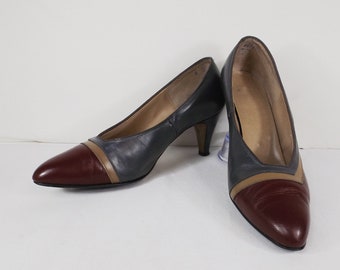 ANDIAMO Tri-Color Leather Pumps US Size 6 M