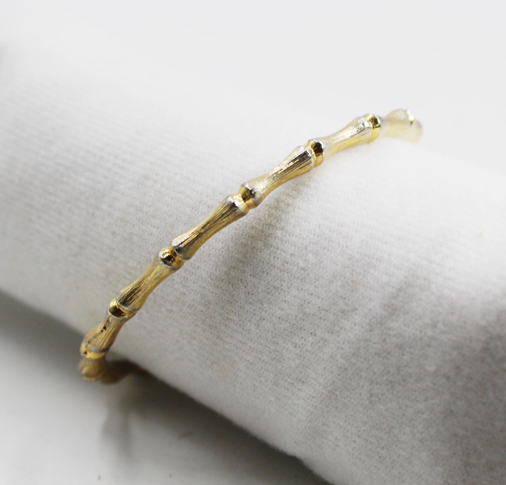 MONET Gold Tone Bamboo Bangle Bracelet - Etsy
