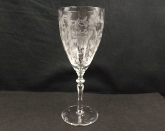 ca. 1937 ROCK SHARPE CRYSTAL Pattern #2011-1 Water Goblet