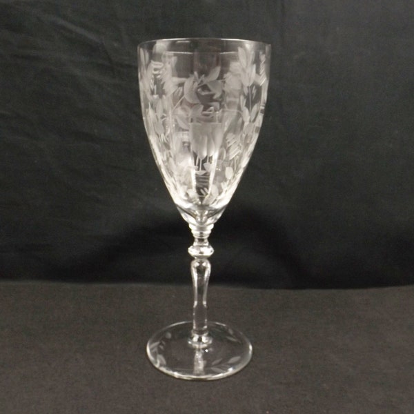 ca. 1937 ROCK SHARPE CRYSTAL Pattern #2011-1 Water Goblet