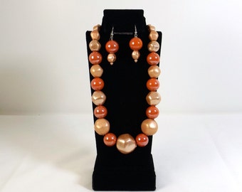 OOAK Upcycled Necklace and Matching Earrings