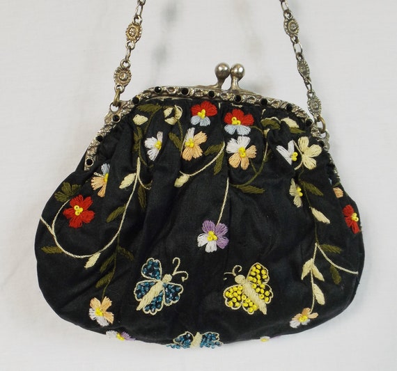 CHRISTIANA Beaded and Embroidered Silk Handbag - image 3