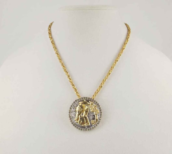 NETTIE ROSENSTEIN Chinoiserie Medallion Pendant Ne