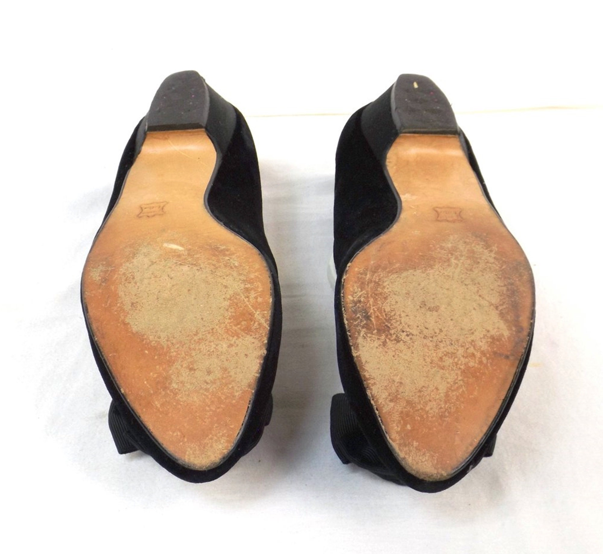 ERICA Black Velvet Pumps US Size 7 B - Etsy