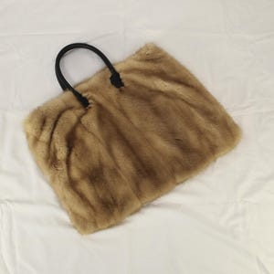 Favolosa borsa tote in visone marrone
