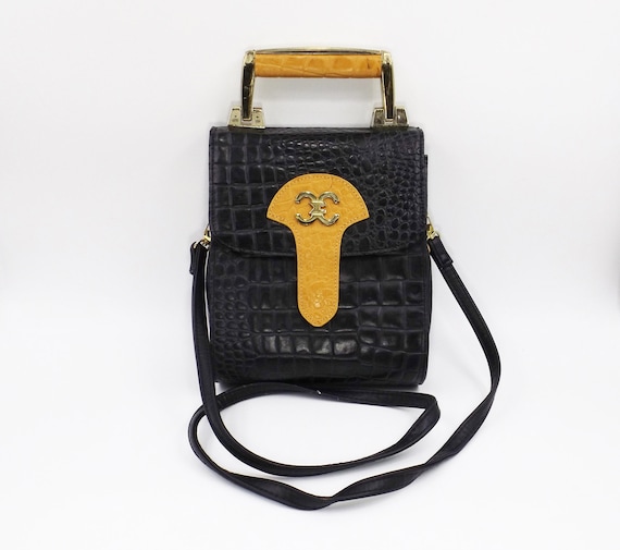 Mock top croc purse