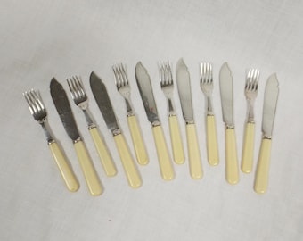 ca. 1920-30 WALKER & HALL 12-delige vissenset
