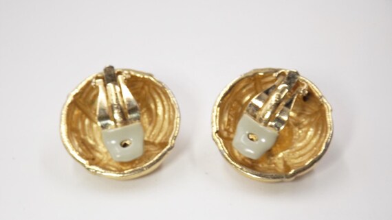 CINER Ruby Red Clip On Earrings - image 7