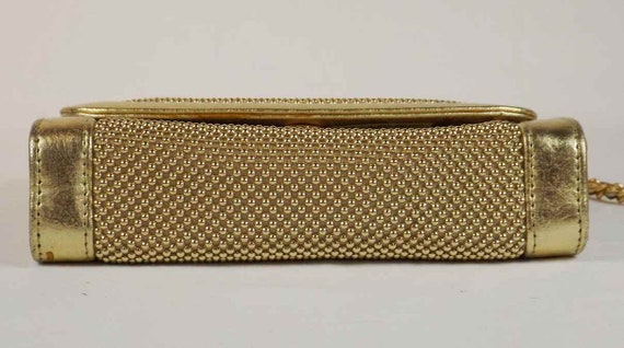 WHITING and DAVIS Gold Metal Mesh Shoulder Bag Cl… - image 5