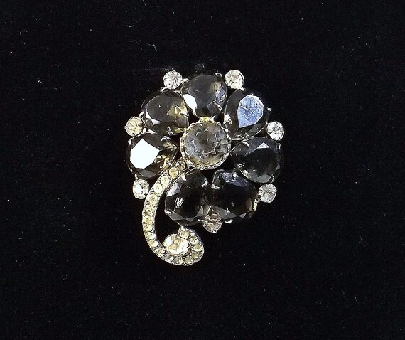Black diamond brooch hot sale