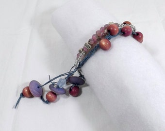 Free Form Macrame and Bead Bracelet