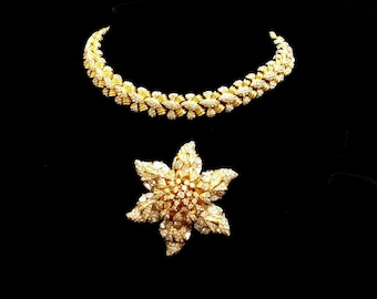 CINER Starfish Brooch and Matching Necklace