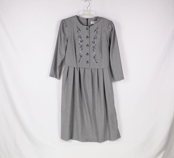 LADY DORBY Black and White Houndstooth Dress US Size 16WP