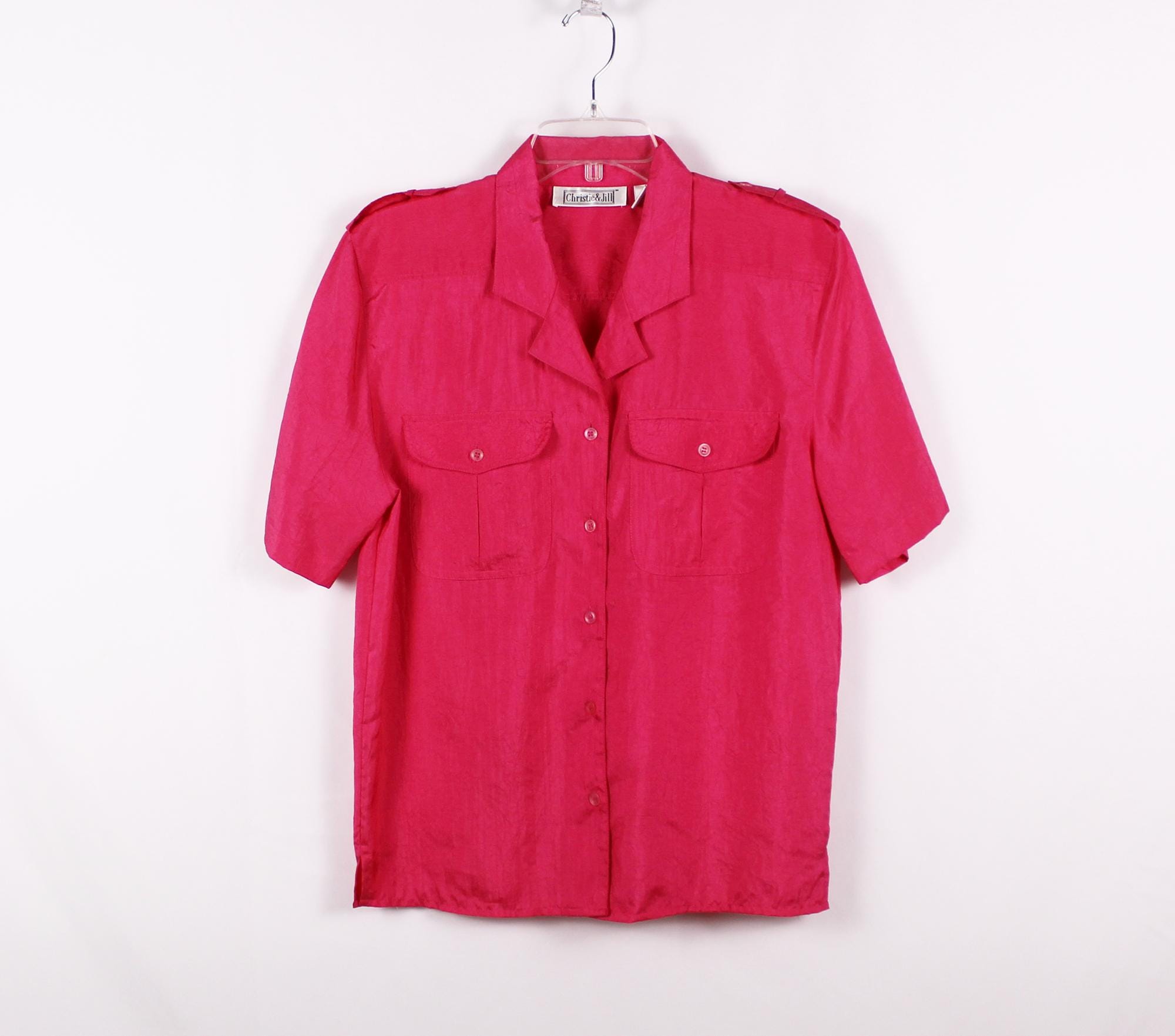 Petit Haut Chemisier Boutonné Rouge J.Jill - Taille S - Occasion En Très Bon état