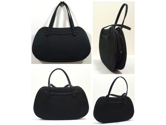 NETTIE ROSENSTEIN Black Silk Handbag - image 3