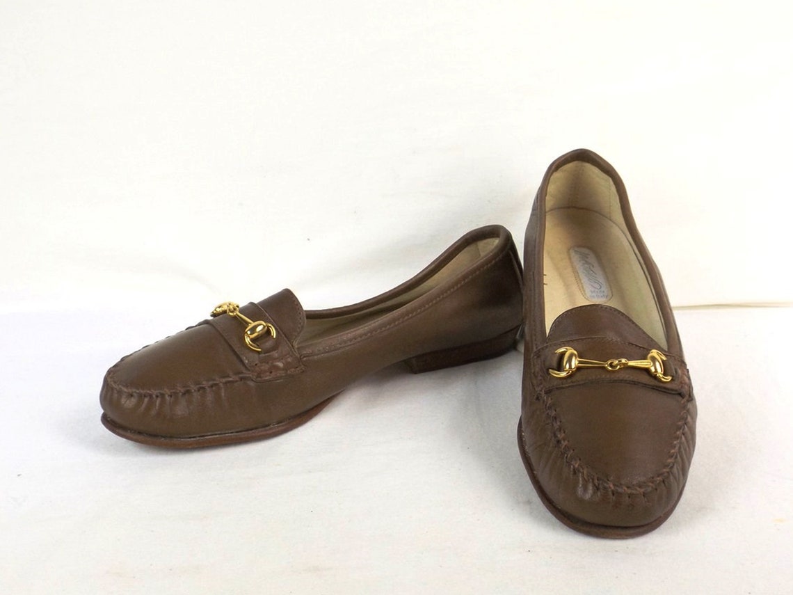 LORD & TAYLOR Brown Leather Loafers U.S. Size 7 AA Narrow - Etsy