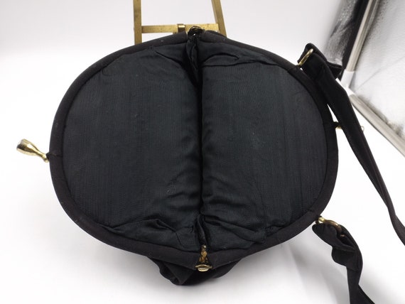 Very Vintage Black Silk Faille Handbag - image 5