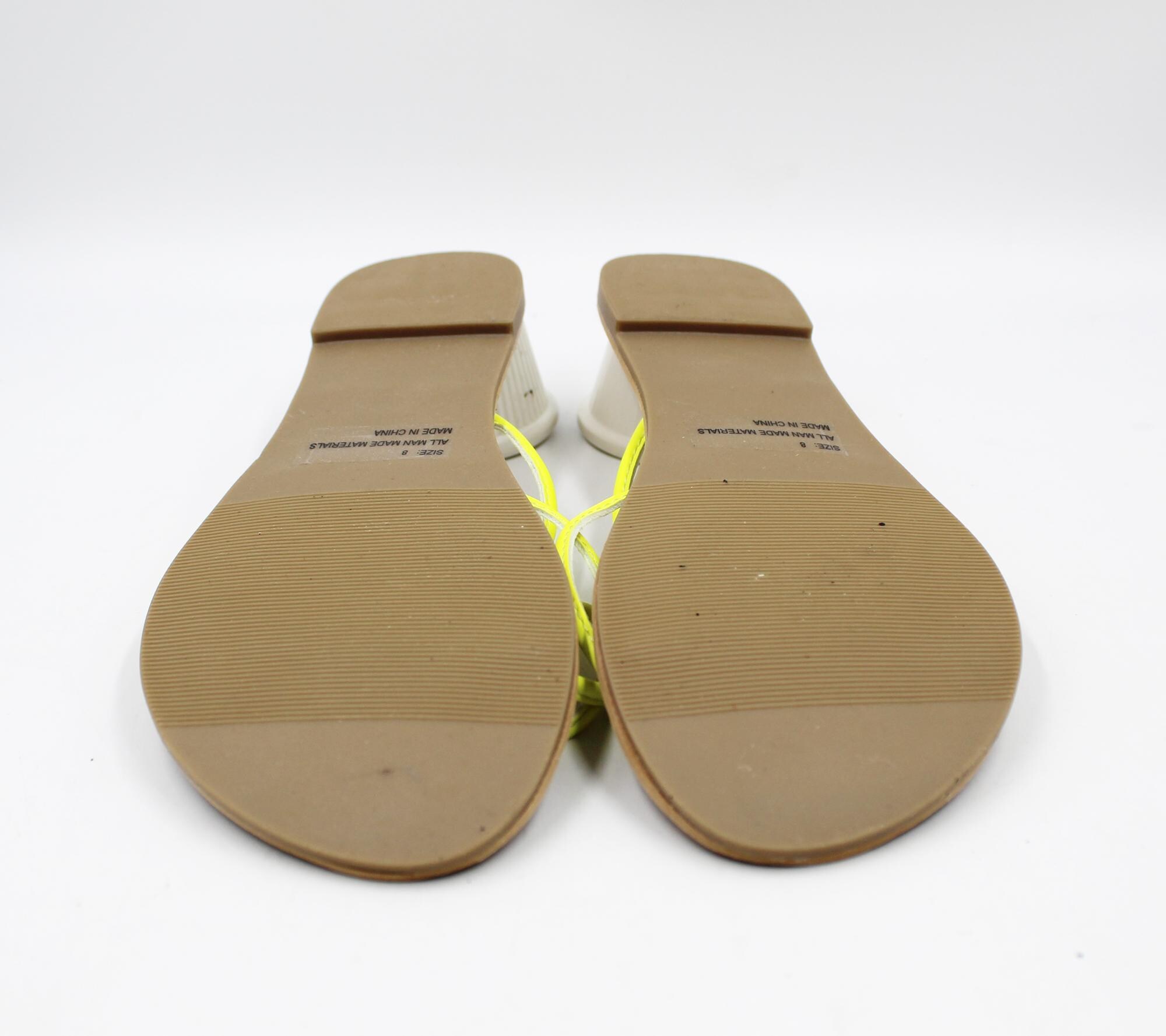 Neon Yellow Thong Sandals Flats US Size 8 M - Etsy