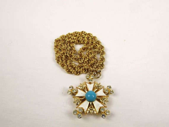NETTIE ROSENSTEIN Star and Crown Pendant Necklace - image 9