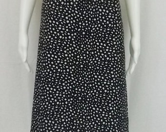 Jupe TALBOTS A-Line Noire, Blanche Et Rouge à Cercles - Taille 12P - Occasion