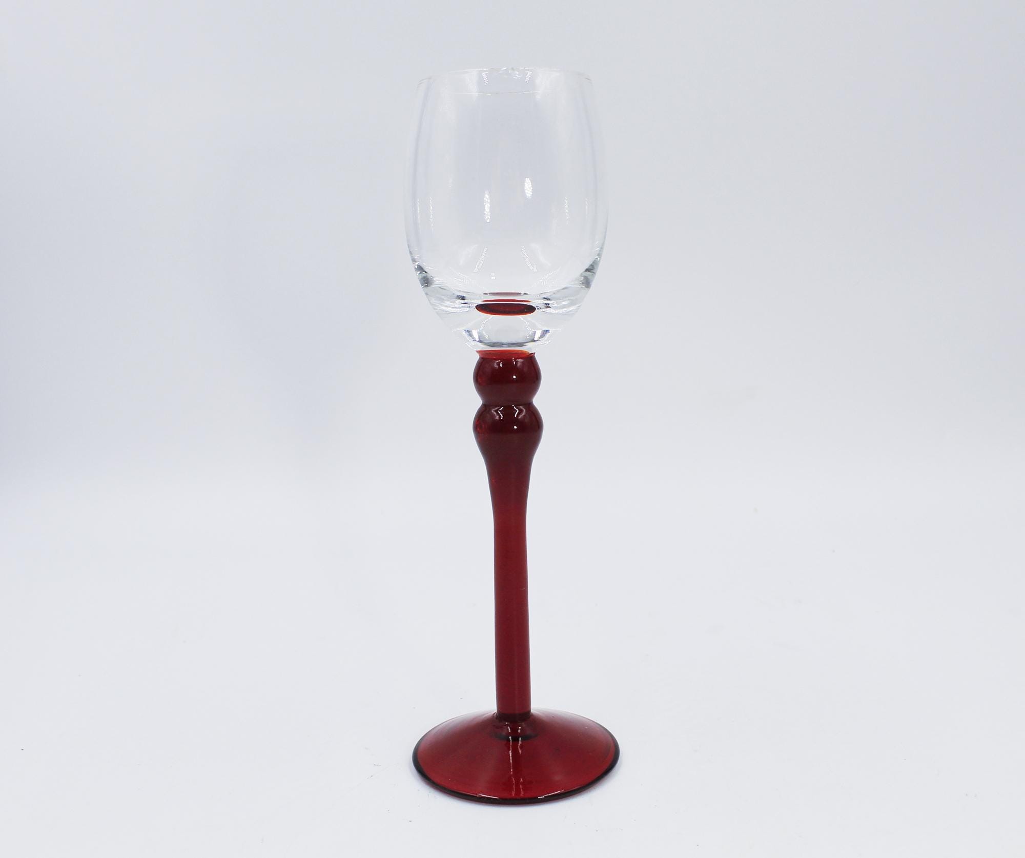 GODET White Chocolate Liqueur Cordial Glass W/ Ruby Red Stem - Etsy